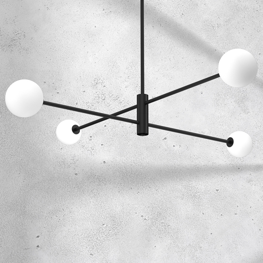 Κρεμαστό φωτιστικό DORI 4xG9/25W/230V μαύρο