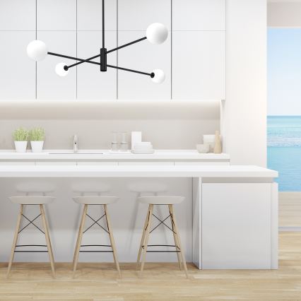 Κρεμαστό φωτιστικό DORI 4xG9/25W/230V μαύρο