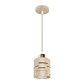 Κρεμαστό φωτιστικό ELEN με καλώδιο 1xE27/35W/230V μπεζ/χρυσό