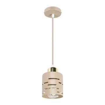 Κρεμαστό φωτιστικό ELEN με καλώδιο 1xE27/35W/230V μπεζ/χρυσό