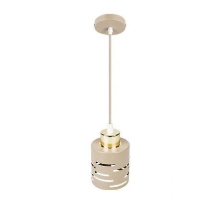 Κρεμαστό φωτιστικό ELEN με καλώδιο 1xE27/35W/230V μπεζ/χρυσό