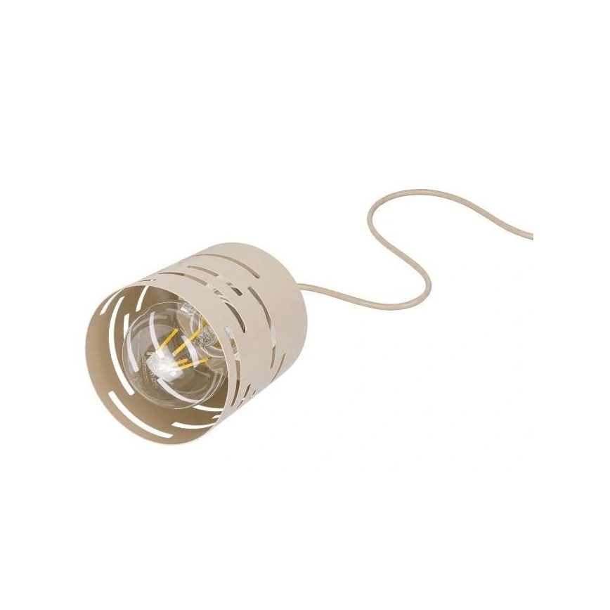 Κρεμαστό φωτιστικό ELEN με καλώδιο 1xE27/35W/230V μπεζ/χρυσό