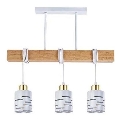 Κρεμαστό φωτιστικό ELEN με καλώδιο 3xE27/35W/230V λευκό/χρυσό/καφέ