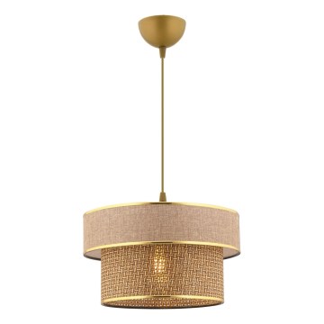 Κρεμαστό φωτιστικό ERO με καλώδιο 1xE27/60W/230V καφέ/χρυσό