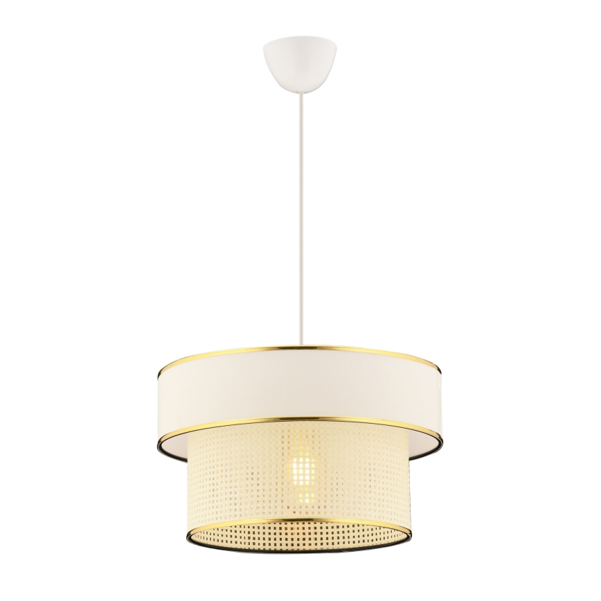 Κρεμαστό φωτιστικό ERO με καλώδιο 1xE27/60W/230V κρεμ/χρυσό