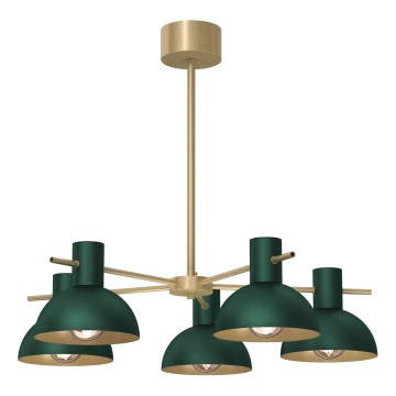 Κρεμαστό φωτιστικό ESTATE MINI 5xE27/15W/230V πράσινο