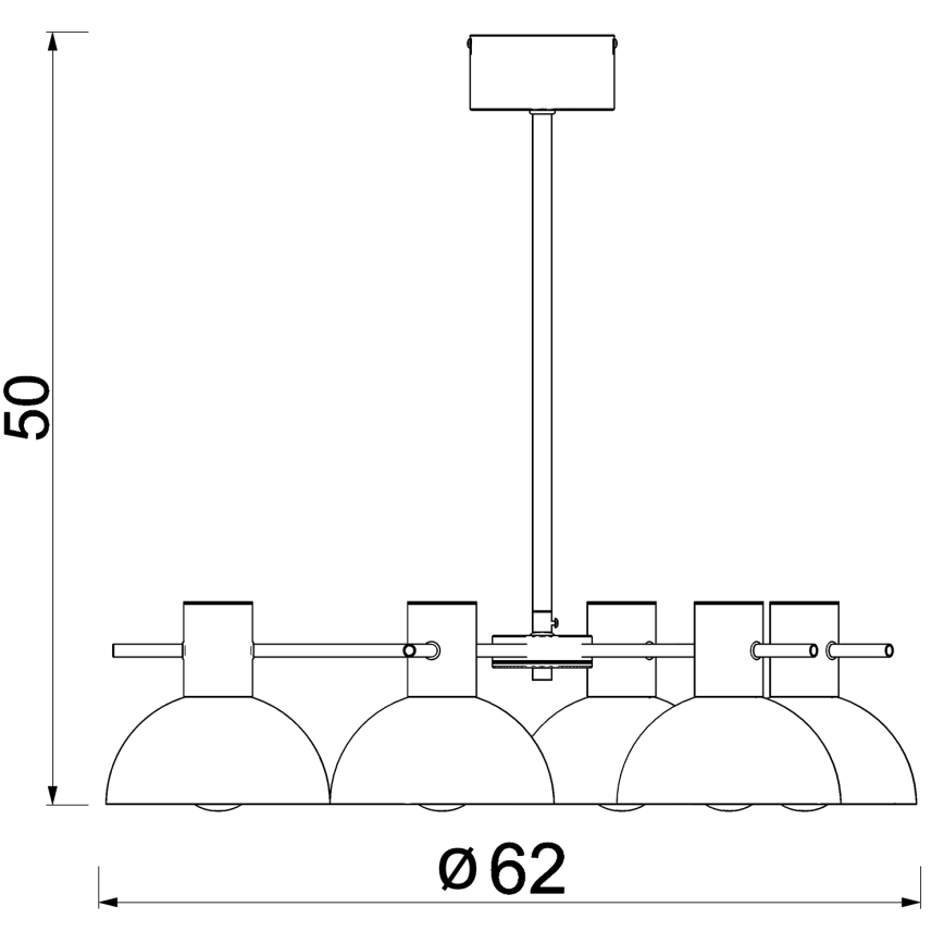 Κρεμαστό φωτιστικό ESTATE MINI 5xE27/15W/230V μπλε