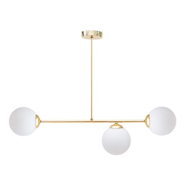 Κρεμαστό φωτιστικό FIRA 3xE27/60W/230V χρυσό