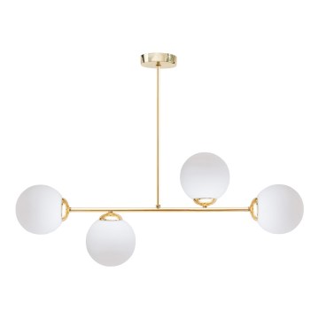 Κρεμαστό φωτιστικό FIRA 4xE27/60W/230V χρυσό