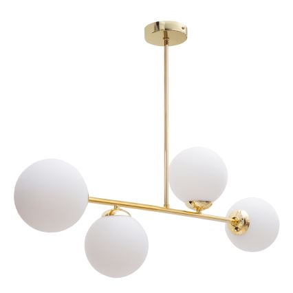 Κρεμαστό φωτιστικό FIRA 4xE27/60W/230V χρυσό