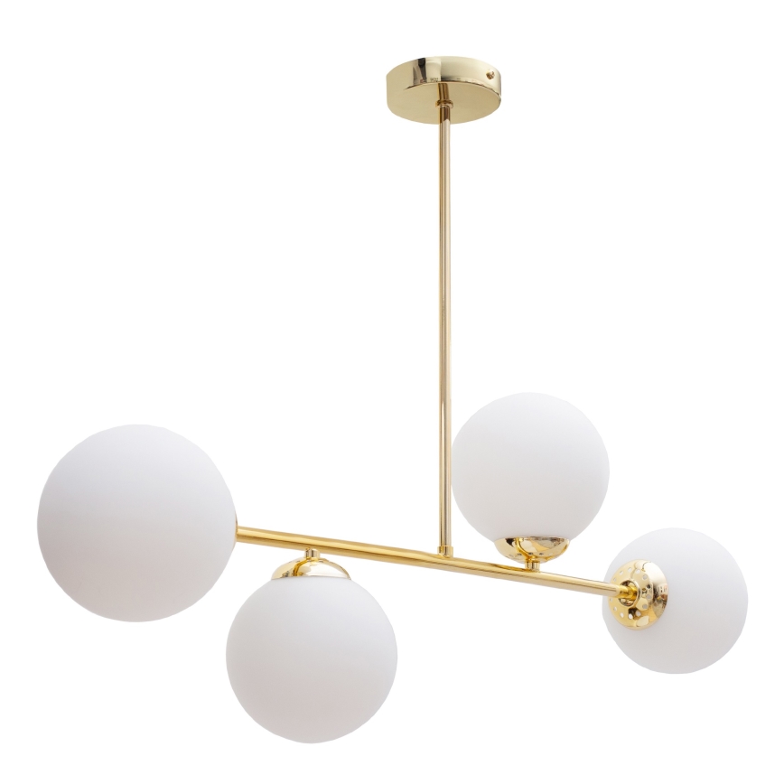 Κρεμαστό φωτιστικό FIRA 4xE27/60W/230V χρυσό