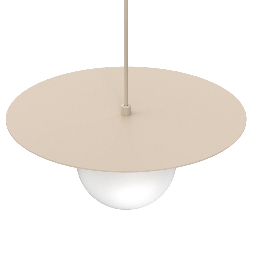 Κρεμαστό φωτιστικό FLAT σε καλώδιο 1xE27/15W/230V μπεζ