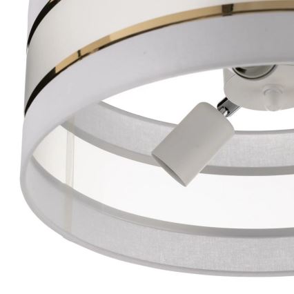 Κρεμαστό φωτιστικό HELEN 3xE27/15W/230V λευκό/χρυσαφί