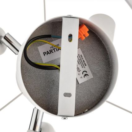 Κρεμαστό φωτιστικό HELEN 3xE27/15W/230V λευκό/χρυσαφί