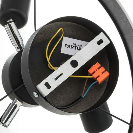 Κρεμαστό φωτιστικό HELEN 3xE27/15W/230V καφέ/μαύρο/χρυσαφί