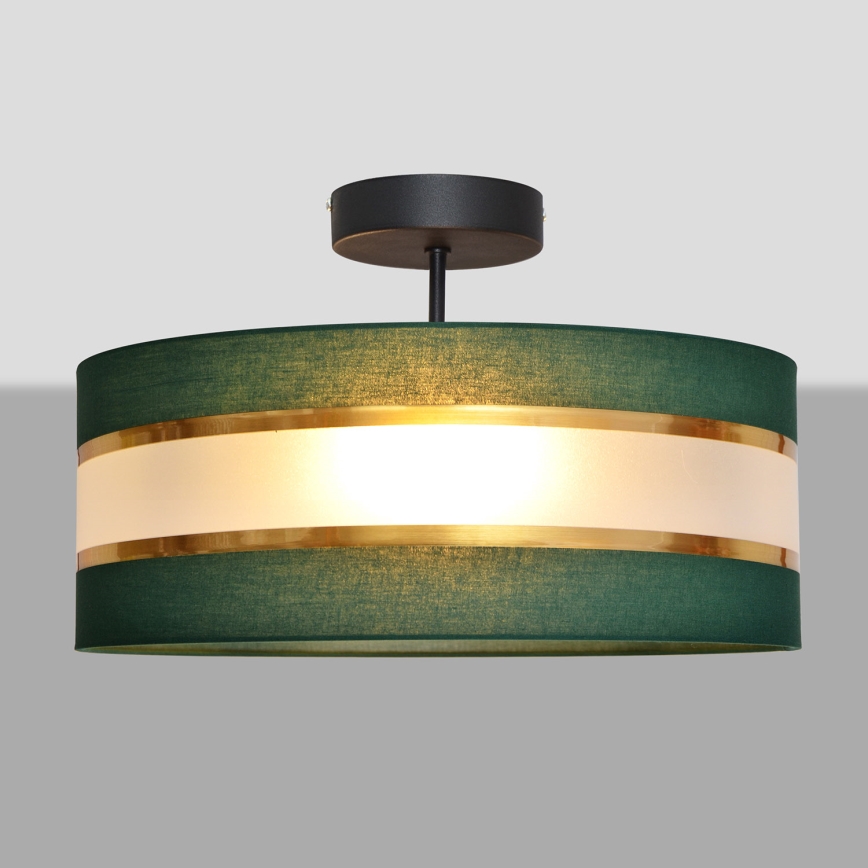 Κρεμαστό φωτιστικό HELEN 3xE27/15W/230V πράσινο/χρυσαφί