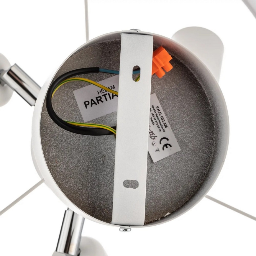 Κρεμαστό φωτιστικό HELEN 3xE27/15W/230V γκρι/γυαλιστερό χρώμιο