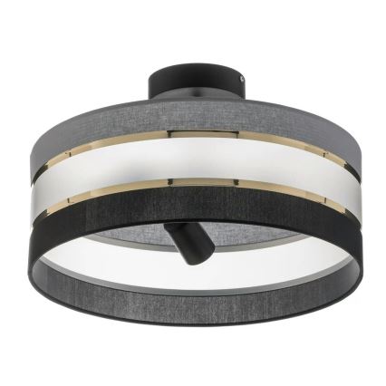 Κρεμαστό φωτιστικό HELEN 3xE27/15W/230V μαύρο/γκρι/χρυσαφί