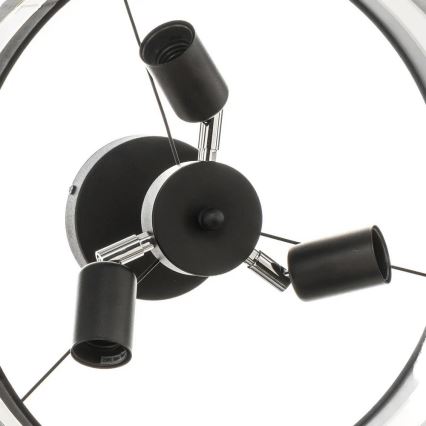 Κρεμαστό φωτιστικό HELEN 3xE27/15W/230V μαύρο/γκρι/χρυσαφί