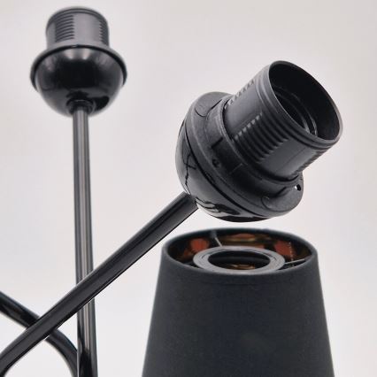 Κρεμαστό φωτιστικό IRMA 5xE27/60W/230V μαύρο