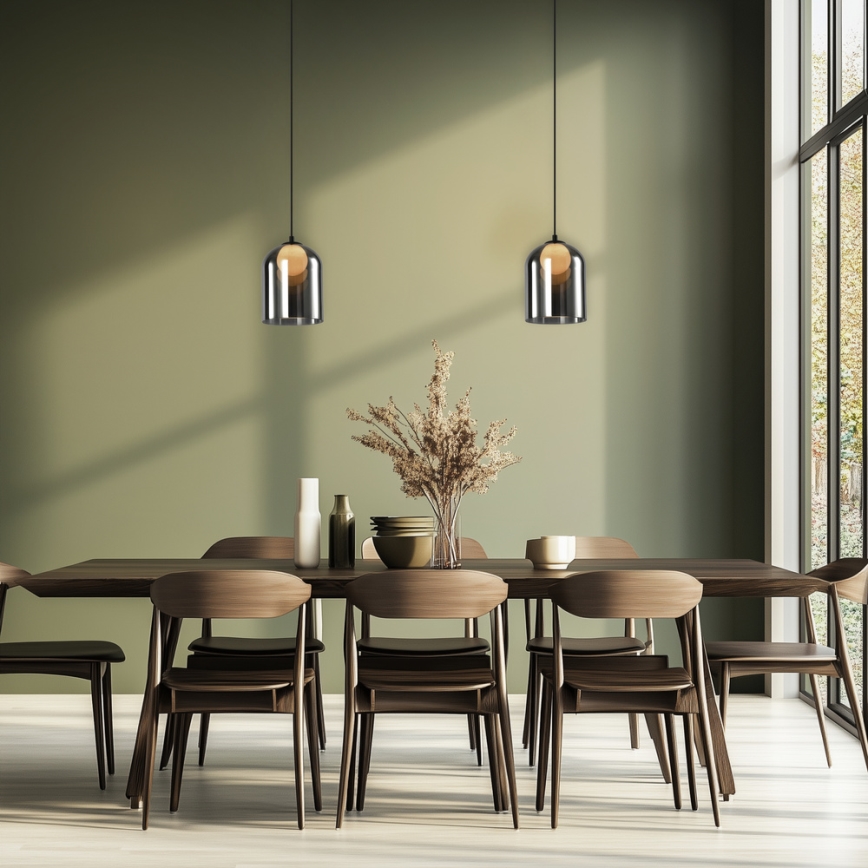 Κρεμαστό φωτιστικό KLEA με καλώδιο 1xG9/15W/230V σε καπνιστό μαύρο