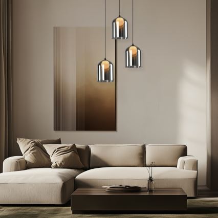 Κρεμαστό φωτιστικό KLEA με καλώδιο 1xG9/15W/230V σε καπνιστό μαύρο