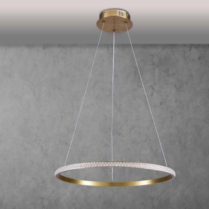 Κρεμαστό φωτιστικό LED DIANA με καλώδιο, 25W/230V, 4000K, Ø 50 cm, χρυσό