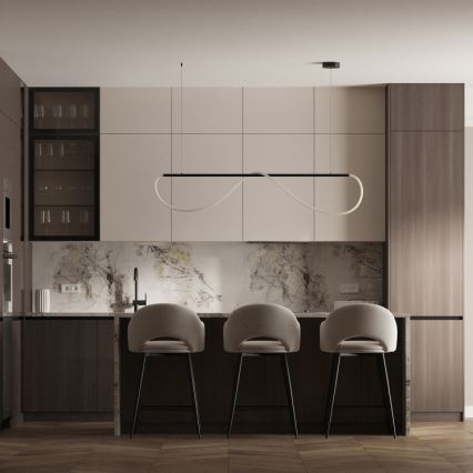 Κρεμαστό φωτιστικό LED MELECA LED/36W/230V 3000/4000/6000K 160 cm μαύρο