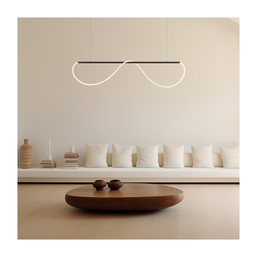 Κρεμαστό φωτιστικό LED MELECA LED/36W/230V 3000/4000/6000K 160 cm μαύρο