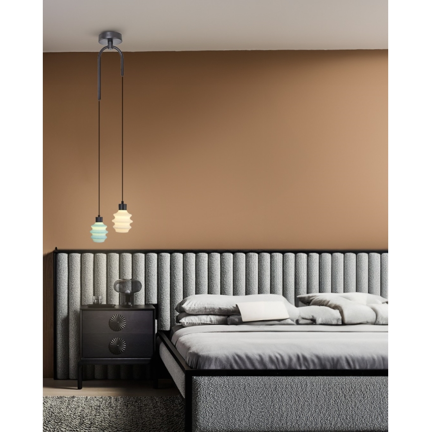 Κρεμαστό φωτιστικό LED σε καλώδιο CACTUS LED/6W/230V 3000K πράσινο/λευκό