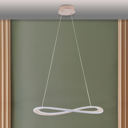 Κρεμαστό φωτιστικό LED σε καλώδιο CASHMERE LED/40W/230V διάμ. 59,5 cm λευκό