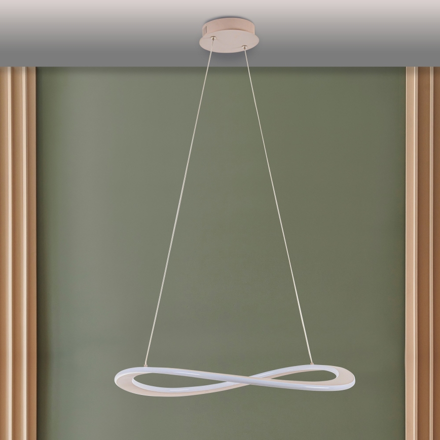 Κρεμαστό φωτιστικό LED σε καλώδιο CASHMERE LED/40W/230V διάμ. 59,5 cm λευκό