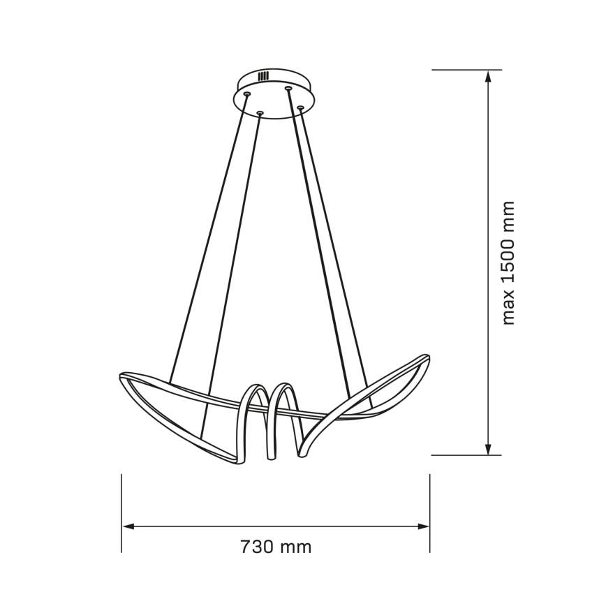 Κρεμαστό φωτιστικό LED σε καλώδιο FLAVIA LED/44W/230V μαύρο