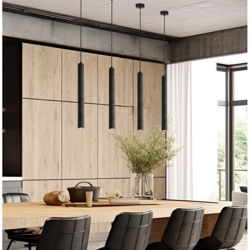 Κρεμαστό φωτιστικό LED σε καλώδιο LEONARD LED/7W/230V μαύρο