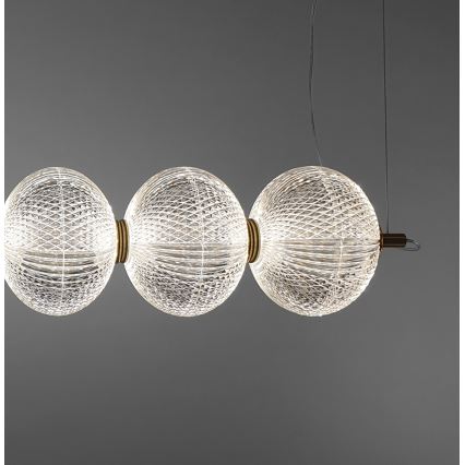 Κρεμαστό φωτιστικό LED σε καλώδιο PELLUCID LED/23W/230V χρυσό/διάφανο