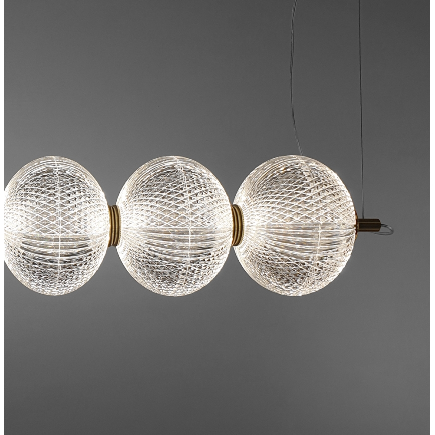 Κρεμαστό φωτιστικό LED σε καλώδιο PELLUCID LED/23W/230V χρυσό/διάφανο