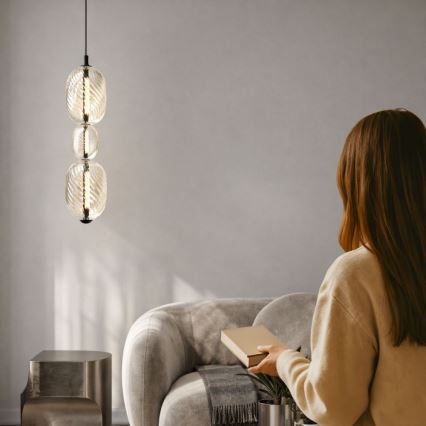 Κρεμαστό φωτιστικό LED σε καλώδιο PLAYA LED/12W/230V μαύρο