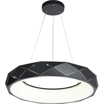 Κρεμαστό φωτιστικό LED σε καλώδιο REUS LED/36W/230V 4000K Ø 61 cm μαύρο