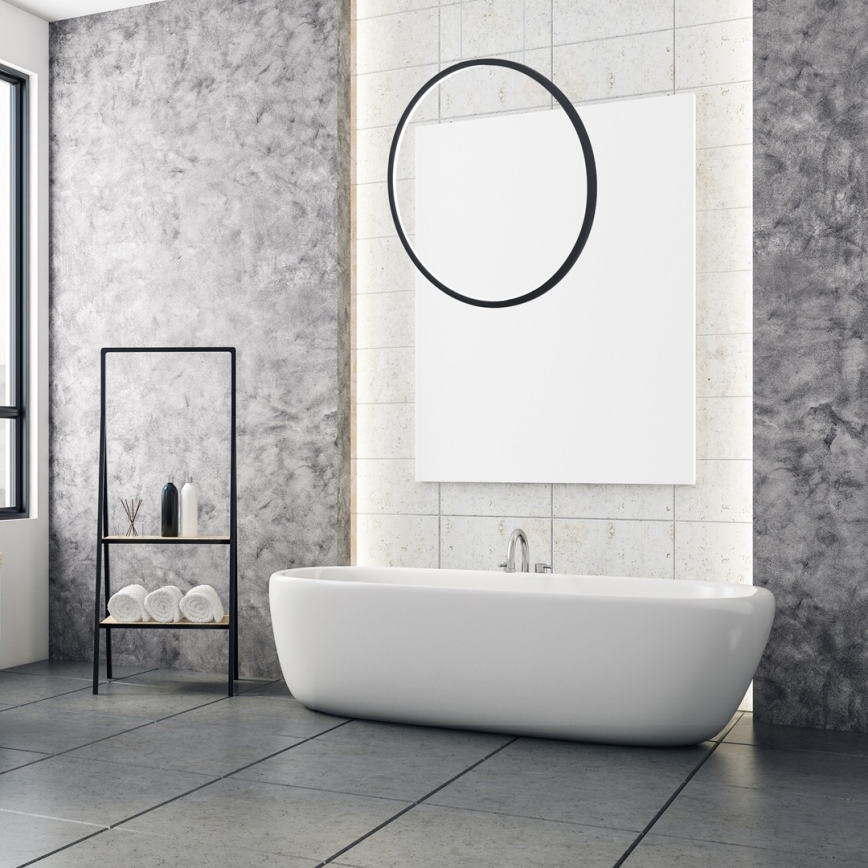 Κρεμαστό φωτιστικό LED σε καλώδιο SATURNO LED/28W/230V διάμ. 50 cm IP44 μαύρο