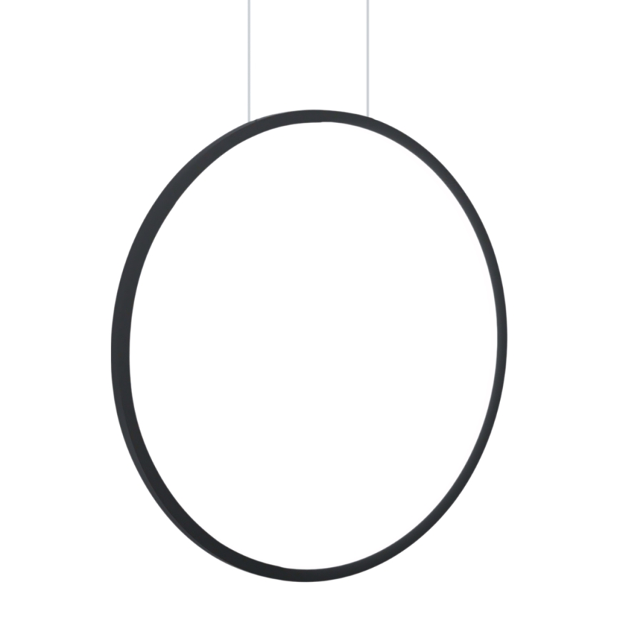 Κρεμαστό φωτιστικό LED σε καλώδιο SATURNO LED/28W/230V διάμ. 50 cm IP44 μαύρο