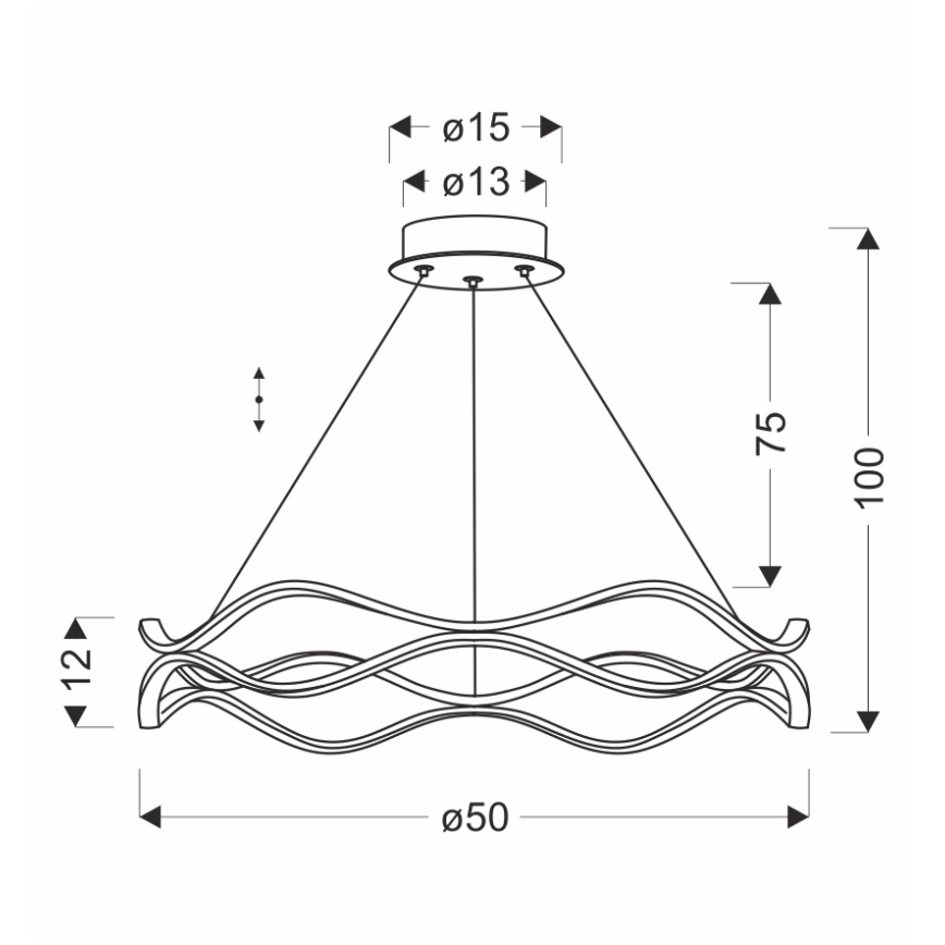 Κρεμαστό φωτιστικό LED σε καλώδιο VAVE LED/28W/230V ροζ χρυσό
