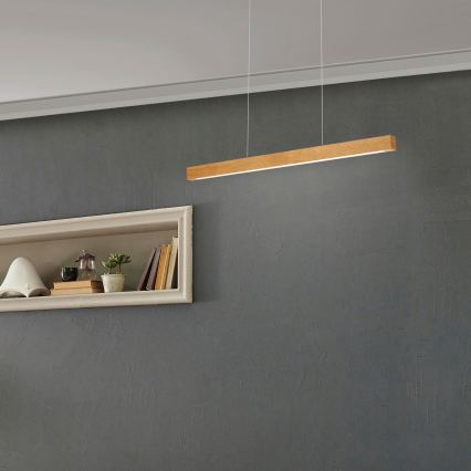 Κρεμαστό φωτιστικό LED σε καλώδιο VERDE LED/18W/230V 3000K 76 cm δρυς