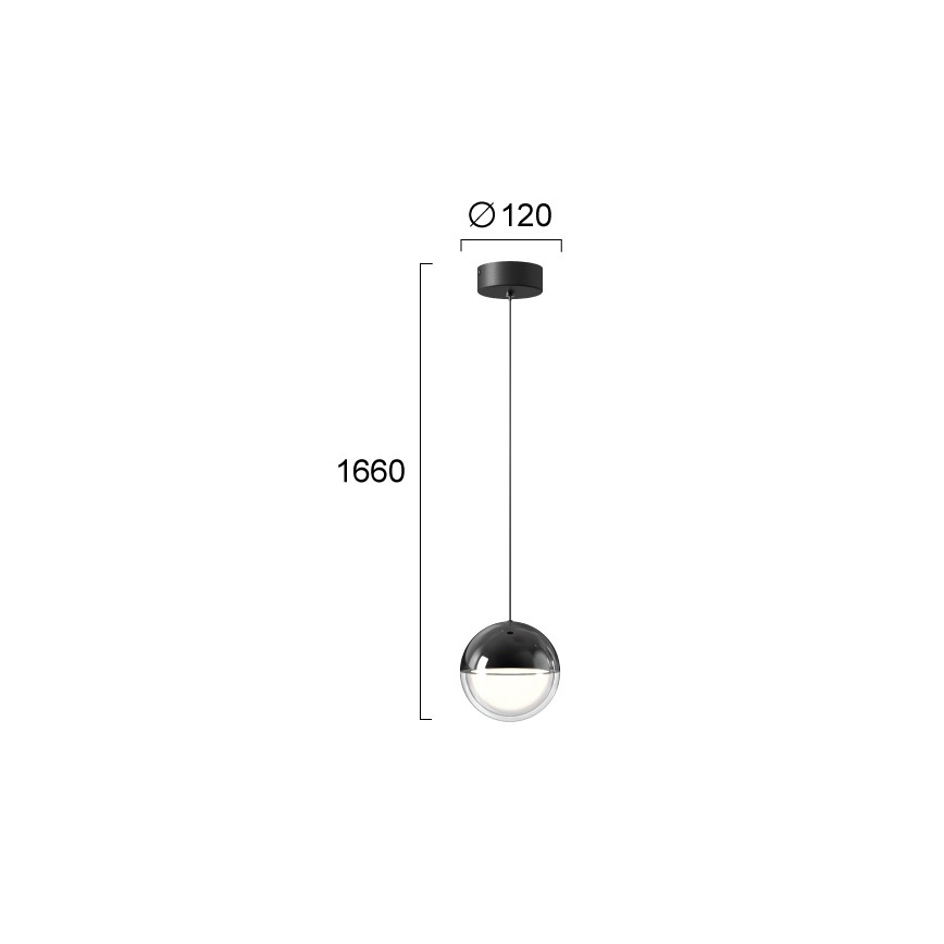 Κρεμαστό φωτιστικό LED σε καλώδιο ZIREA LED/7W/230V μαύρο