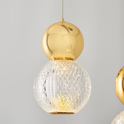 Κρεμαστό φωτιστικό LED σε συρματόσχοινο CREMONA LED/27W/230V 3000K χρυσό