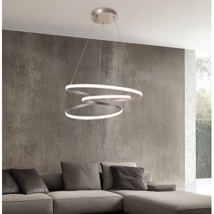 Κρεμαστό φωτιστικό LED με ανάρτηση σε σύρμα CORT LED/40W/230V ασημί