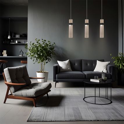 Κρεμαστό φωτιστικό LED με καλώδιο AMBIENTE LED/6W/230V 3000/4000/6000K, χρυσό