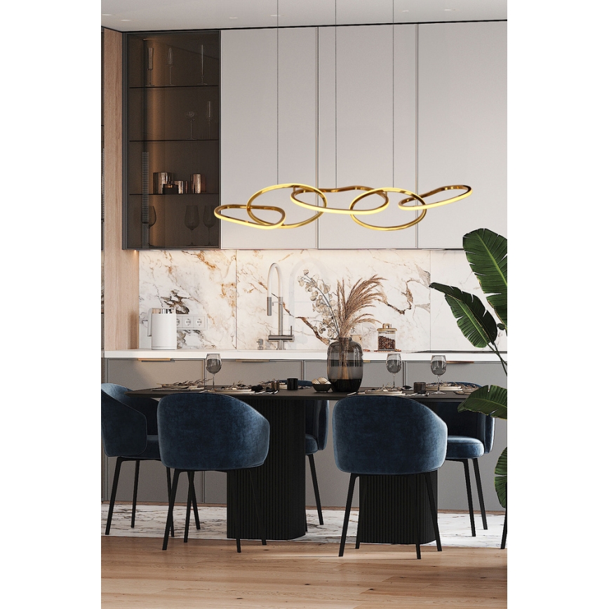 Κρεμαστό φωτιστικό LED με καλώδιο ANNELI LED/45W/230V 125 cm χρυσό