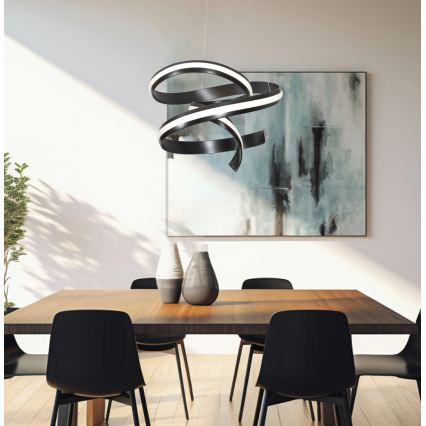 Κρεμαστό φωτιστικό LED με καλώδιο AREZIA LED/62W/230V, μαύρο