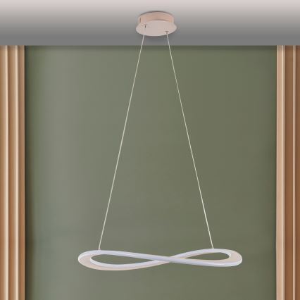 Κρεμαστό φωτιστικό LED με καλώδιο CASHMERE LED/40W/230V Ø 59,5 εκ. μπεζ