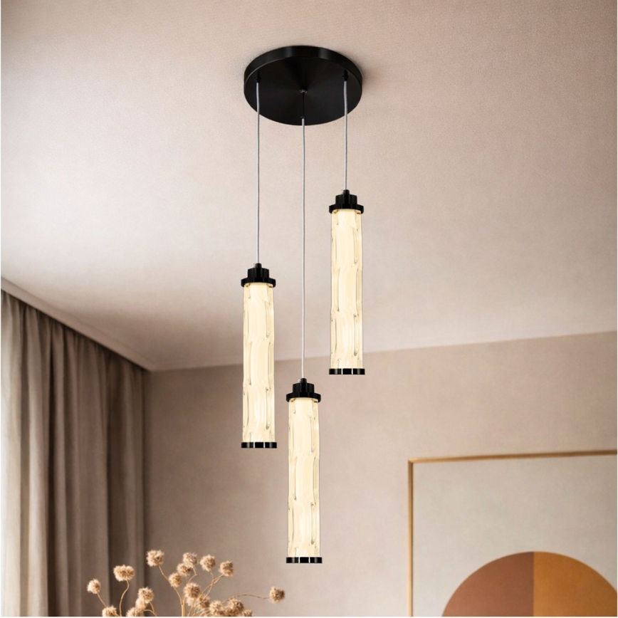 Κρεμαστό φωτιστικό LED με καλώδιο CORTE LED/25W/230V μαύρο